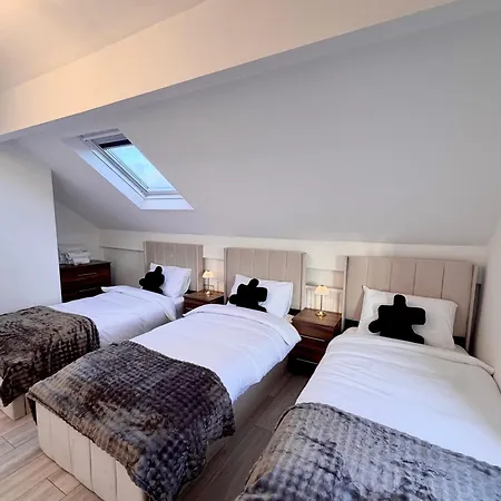 Lux 4 Bedroom House - Jacuzzi Bath Sleeps 9 Free Parking Near Centre